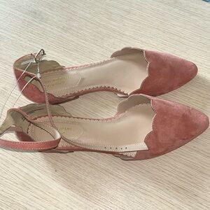 isaac mizrahi blush pink ankle sandals